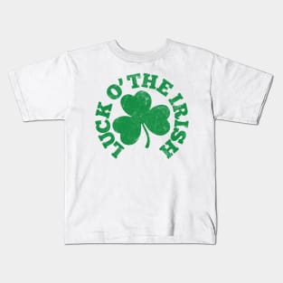 Luck O' The Irish / Vintage Style Design Kids T-Shirt